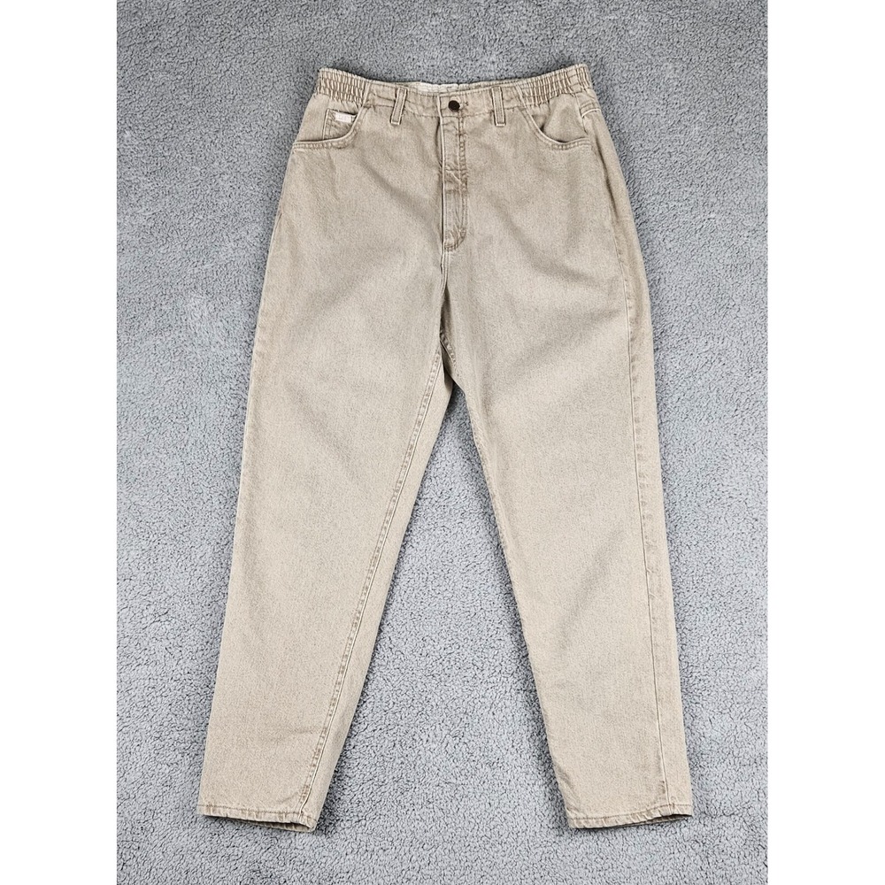 Vintage Lee Mom Jeans Womens 16 USA Made High Rise Elastic Waist NWT